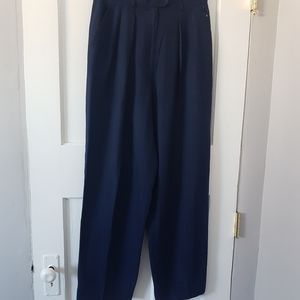 Lauren Ralph Lauren High Waist Wide Leg Pinstripe Trouser Pant Sz 4
